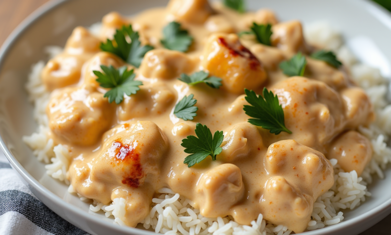 Creamy Smothered Chicken and Rice